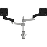 R-Go Tools Zepher 4 C2 Circulaire Dubbele Monitorarm Zilver/zwart