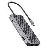 Sitecom 8 in 1 USB-C Power Delivery Multiport Adapter Pro 1x HDMI 1x DP dockingstation Zwart