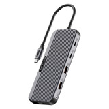 Sitecom 8-in-1 USB-C Power Delivery Multiport Adapter Pro dockingstation Zwart