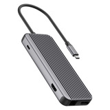 Sitecom 8-in-1 USB-C Power Delivery Multiport Adapter Pro dockingstation Zwart