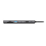 Sitecom 8 in 1 USB-C Power Delivery Multiport Adapter dockingstation Grijs