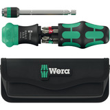 Wera Kraftform Kompakt 20 RA-R met etui, 6‑delig bitset Zwart/groen
