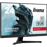 iiyama G-Master Red Eagle GB2470HSU-B6 24" gaming monitor Zwart, HDMI, DisplayPort, USB, Audio