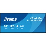 iiyama ProLite LH9252UWS-B1AG 92" Ultra Wide Public Display Zwart, HDMI, DisplayPort, USB-C, LAN, WiFi 6E, BT 5.2, Audio, Android 13 OS