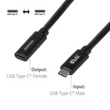 Club 3D USB-C 40 Gbps verlengkabel Zwart, 1 meter, 8K 60Hz, PD 240 Watt