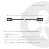 Club 3D USB-C 40 Gbps verlengkabel Zwart, 1 meter, 8K 60Hz, PD 240 Watt