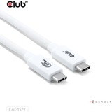 Club 3D USB-C 80Gbps Certified 240W 8k 240Hz kabel Wit, 1.2m