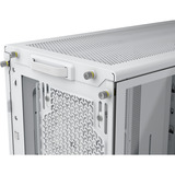 Corsair FRAME 4000D WOOD RS midi tower behuizing Wit/houtkleur | 2x USB-A | 1x USB-C | RGB | Tempered Glass
