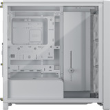 Corsair FRAME 4000D WOOD RS midi tower behuizing Wit/houtkleur | 2x USB-A | 1x USB-C | RGB | Tempered Glass