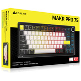 Corsair MAKR PRO 75 Hall Effect DIY-toetsenbord Zwart, US lay-out (QWERTY), Corsair MGX Hyperdrive, 75%, 75%, RGB, 8K