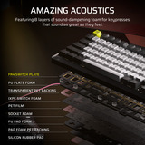 Corsair MAKR PRO 75 Hall Effect DIY-toetsenbord Zwart, US lay-out (QWERTY), Corsair MGX Hyperdrive, 75%, 75%, RGB, 8K