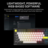Corsair MAKR PRO 75 Hall Effect DIY-toetsenbord Zwart, US lay-out (QWERTY), Corsair MGX Hyperdrive, 75%, 75%, RGB, 8K