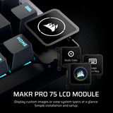 Corsair MAKR PRO 75 Hall Effect DIY-toetsenbord Zwart, US lay-out (QWERTY), Corsair MGX Hyperdrive, 75%, 75%, RGB, 8K