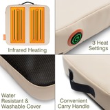 Cozy Jord Outdoor infrarood verwarmd draadloos zitkussen warmtekussen Lichtbeige, Powerbank 10000 mAh