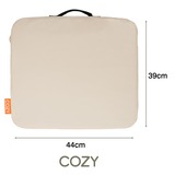 Cozy Jord Outdoor infrarood verwarmd draadloos zitkussen warmtekussen Lichtbeige, Powerbank 10000 mAh