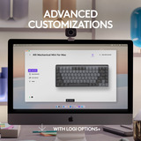 Logitech MX Mechanical Mini voor Mac toetsenbord Donkergrijs, US-International lay-out (QWERTY), Cherry MX-Technologie, 80% (TKL)	