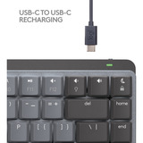 Logitech MX Mechanical Mini voor Mac toetsenbord Donkergrijs, US-International lay-out (QWERTY), Cherry MX-Technologie, 80% (TKL)	