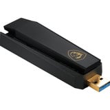 MSI AXE5400 WiFi USB Adapter wlan adapter Zwart