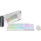 MSI VIGOR GK30 COMBO WHITE RGB mechanisch gaming toetsenbord Wit, US lay-out (QWERTY), 100%, 5000 dpi