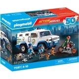 PLAYMOBIL Action Heroes - Geldtransporteur Constructiespeelgoed 71597