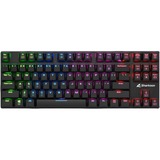 Sharkoon PureWriter TKL RGB, gaming toetsenbord Zwart, US lay-out, Kailh Choc Low Profile Blue, RGB leds, TKL