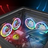 Thermaltake SWAFAN 14 RGB 140x140x25 case fan Zwart, 3 stuks, incl. controller
