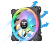Thermaltake SWAFAN 14 RGB 140x140x25 case fans Zwart, 3 stuks, 140 x 140 x 25 mm, 3 stuks, incl. controller