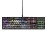 Trust GXT 871 Zora Mechanisch gamingtoetsenbord, gaming toetsenbord Zwart, US lay-out, Huano Red