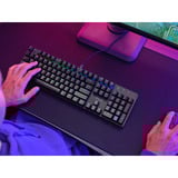 Trust GXT 871 Zora Mechanisch gamingtoetsenbord, gaming toetsenbord Zwart, US lay-out, Huano Red