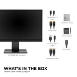 ViewSonic VP2788-5K Mac-Compatible 27" monitor Zwart, 1x DisplayPort, 1x HDMI, 2x USB-C, 2x USB-A, 2x Thunderbolt