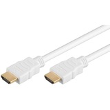 goobay High Speed HDMI Kabel met Ethernet 5 m Wit, 4K, Verguld