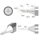iFixit FixHub soldeerpunt, mesvormig, 1,4 mm soldeerbout Zilver