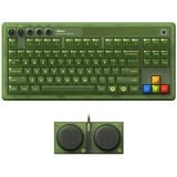 8BitDo Retro 87 Mechanical Keyboard - Xbox Edition Groen, US lay-out (QWERTY), Kailh Box Jellyfish X, 80% (TKL)	, ABS keycaps, Bluetooth 5.0, Wireless 2.4G, USB