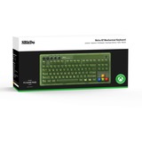 8BitDo Retro 87 Mechanical Keyboard - Xbox Edition Groen, US lay-out (QWERTY), Kailh Box Jellyfish X, 80% (TKL)	, ABS keycaps, Bluetooth 5.0, Wireless 2.4G, USB