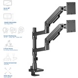 ACT Connectivity Monitorarm office premium, gasveer, paalbevestiging, 2 monitoren Zwart