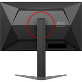 AOC 24G4HA 23.8" gaming monitor Zwart/rood, 200 Hz, HDMI, DisplayPort, Audio