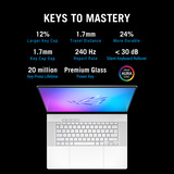 ASUS ROG Zephyrus G16 GU605CP-QR022W 16"  gaming laptop Wit | U9-285H | RTX 5070 | 32 GB | 1 TB SSD | OLED | 240 Hz