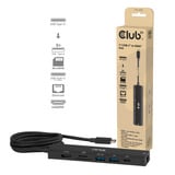 Club 3D CSV-2555 7-1 USB-C naar HDMI Hub Zwart, 4K60Hz, PD3.1 140W, USB-A, USB-C, LAN, MicroSD
