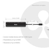 Club 3D CSV-2555 7-1 USB-C naar HDMI Hub Zwart, 4K60Hz, PD3.1 140W, USB-A, USB-C, LAN, MicroSD