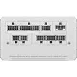 Corsair RM1000e (2025) White, 1000 Watt voeding  Wit, 2x 12VHPWR, 2x PCIe, Kabel-Management