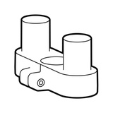 Ergotron LX Pro Dual Side-by-Side Collar, Single-to-Dual Kit bevestiging Zwart
