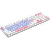 HelloGanss HS108T GC05 RGB mechanisch toetsenbord Wit, US lay-out (QWERTY), Gateron Yellow, 100%, RGB leds, PBT Doubleshot keycaps, hot swap, 2,4 GHz / Bluetooth / USB-C