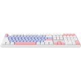 HelloGanss HS108T GC05 RGB mechanisch toetsenbord Wit, US lay-out (QWERTY), Gateron Yellow, 100%, RGB leds, PBT Doubleshot keycaps, hot swap, 2,4 GHz / Bluetooth / USB-C