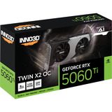 INNO3D GeForce RTX 5060 Ti TWIN X2 OC 8GB grafische kaart 3x DisplayPort, 1x HDMI 2.1, DLSS 4