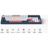 Iqunix F97 Coral Sea Wireless Mechanical Keyboard Donkerblauw, US lay-out (QWERTY), IQUNIX Moonstone Turbo, 96%, RGB leds, 96%, Hot-swappable, PBT, 2.4GHz | Bluetooth 5.1 | USB-C