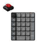 Keychron K0 Max QMK Draadloos Numpad Zwart, Keychron Milk PoM Switch (Red), RGB Backlight (Hot-swappable), 2.4 GHz / Bluetooth / USB