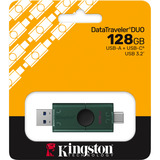 Kingston DataTraveler Duo 128 GB usb-stick Groen/zwart, DTDEG2/128GB