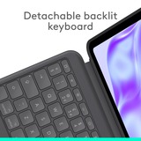 Logitech Combo Touch iPad Pro 13" (M4) (2024) Keyboard Case Zwart, US-International lay-out (QWERTY), 75%