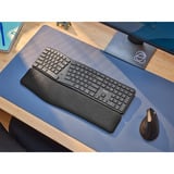 Trust Keyra Draadloos ergonomisch toetsenbord Zwart, US lay-out, Bluetooth / 2.4G USB