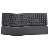 Trust Keyra Ergonomisch draadloos toetsenbord Zwart, US lay-out, 2.4 GHz USB | Bluetooth